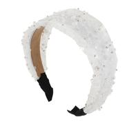 VALICLUD Bandeau Large Avec Perles Et Sequins Accessoire Cheveux Élégant Pour Mariée Et Influencer Pour Cérémonies Et Événements Spéciaux