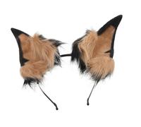 VALICLUD Bandeau Oreilles Doberman Fourrure Synthétique Réaliste Accessoire Cosplay Animal Fluffy et Confortable pour Fêtes Halloween et Carnaval Adulte