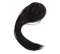 VALICLUD Bandeau Perruque Large à Décor Strass Extension Synthétique avec Griffes Coiffure Chic Couverture Cheveux Fins Marron Foncé