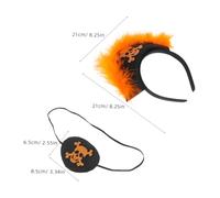 VALICLUD Bandeau Pirate Garçon Fille Halloween avec Masque Oeil et Plume Accessoire Déguisement Garçon Fille Style Coréen Moderne Costume Pirate Unisexe pour Fête et Carnaval