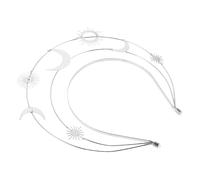 VALICLUD Bandeau Tête Étoile Lune Argenté Trois Couches Fait Main pour Fête Anniversaire Déesse Grecque Accessoire Élégant Cadeau