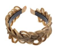 VALICLUD Bandeau Tressé Femme Accessoire Beauté pour Perruque avec Dents Antidérapantes Confortable pour Cheveux Bouclés ou Raides Look Naturel et Pratique pour Activités Actives
