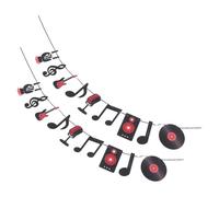 VALICLUD Bannière Rock And Roll 2 Pièces en Carton Épais Décoration Murale Vintage Années 50 de Disque Vinyle Ensemble de Bannières Musicales pour Fête Anniversaire et Événement Musical