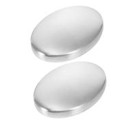 VALICLUD Barre De Savonnette En Acier Inoxydable Désodorisante 2 Pièces Taille Ovale Anti-odeurs La Cuisine Usage Mains Élimine Odeurs D’aromates Oignon Poisson