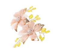 VALICLUD Barrette Vintage Fleurie en Alliage Perles Raffinées, Pince à Cheveux Décorative Artisanale, Accessoire Coiffure Mariage et Fêtes, Clip Élégant pour Femmes, Postiche Côté
