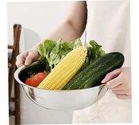 VALICLUD Bassin Acier Inoxydable Épais Capacité Multifonction pour Lavage Légumes Préparation Pâte et Stockage Fruits Bord Lisse Sécurisé Usage Domestique Polyvalent
