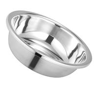 VALICLUD Bassin en Acier Inoxydable 304 Épais 32 CM Rond Profond Bol à Mélanger Grand Bac à Légumes Cuisine Polyvalent Lavage et Préparation des Aliments