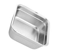 VALICLUD Bassine Carrée Acier Inoxydable pour Lavage de Légumes Panier Égouttoir Antidérapant Multifonction pour Cuisine et Nettoyage à