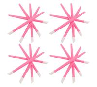 VALICLUD Bâtonnets de Manucure Multifonctions 100 Pcs Embout Caoutchouc Rose Outil Professionnel pour Repousse-Cuticules Applicateur de Strass et Pose D’Autocollants Salon et Usage