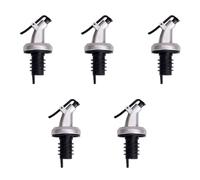 VALICLUD Becs Verseurs D'huile Couvercle Refermable en Plastique Argenté Lot de 5 Accessoires Pratiques pour Bouteilles D'huile, pour Bars et Ktv