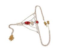 VALICLUD Bijoux De Corps Pour Femmes Chaîne De Culotte Strass String Chaîne Bijoux De Corps En Cristal Chaîne De Corps En Cristal De Boîte De Nuit Bijoux De Corps En Strass Alliage Golden