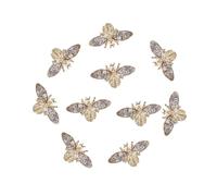 VALICLUD Bijoux Ongles Vintage en Alliage 3D Forme Abeille, Lot de 10 Pièces pour Décoration d'Ongles et Accessoires Manucure, pour Maquillage et Performances Scéniques