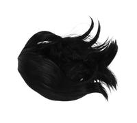 VALICLUD Bob Wig Court Noir Droit Perruque Cosplay Courte Aspect Naturel Style Champignon Européen Américain Accessoire Costume Halloween et Fête