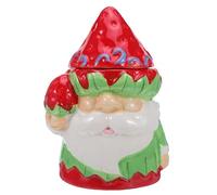 VALICLUD Bocal à Biscuits Céramique avec Couvercle Hermétique Boîte à Friandises Festive Forme de Bonhomme de Contenant pour Bonbons et Biscuits Conserve Fraîcheur pour Noël et Décoration