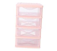 VALICLUD Boîte 1 Pièce Boîte De Rangement Étagère Mini-tiroirs Panier De Stockage Seau De Rangement Cosmétique Petits Tiroirs Commode De Rangement Tiroirs De Papeterie Rose Plastique Pp