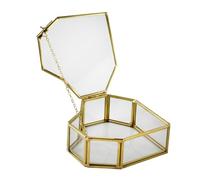 VALICLUD Boîte à Bijoux Verre Cœur Vintage Verre Multidimensionnel Style Européen Pour Rangement Bijoux Et Présentation Élégante