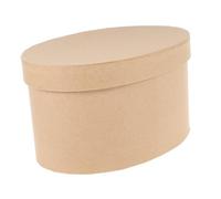 VALICLUD Boîte à Biscuits Ovale en Papier Kraft 15X10X75 CM Boîte Décorative Personnalisable pour Macarons Biscuits et Chocolats Emballage Présent Pratique et Léger pour Voyages et