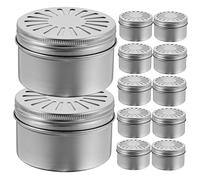 VALICLUD Boîte à Désodorisant Creuse en Aluminium 120Ml Lot de 12 Support à Couvercle Vissé Diffuseur d'Huiles Essentielles pour Maison et Bureau Parfum Intérieur Élégant