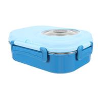 VALICLUD Boîte à Lunch Bento Réutilisable en Acier Inoxydable avec 3 Compartiments Étanches Incluant Baguettes, Cuillère et Bol à Soupe, Voyage