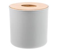 VALICLUD Boîte à Mouchoirs Ronde Moderne avec Couvercle Bois Rangement Résistant à Eau Design Décoratif pour Salle de Bain Bureau et Salon Boîte Compacte Facile Accès