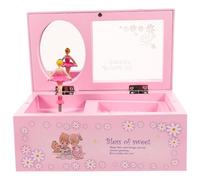 VALICLUD Boîte à Musique de Ballet en Bois Rose avec Miroir, Décor | Ornement de Bureau, Son Agréable, pour Chambre et Commode, Souvenir Délicat pour Filles