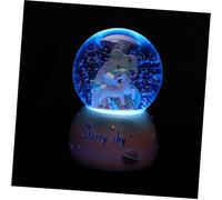 VALICLUD Boîte à Musique Licorne Boule Cristal Lumineuse Décorative Ornement de Table Compact pour Ambiance Romantique Veilleuse Stable pour Bureau et Photographie