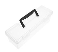 VALICLUD Boîte à Outils Multifonctionnelle Noire Grosse Taille 30 X 9,7 X 8,6 Cm en Plastique Transparent, Organiseur de Rangement pour Vis et Pièces, pour Bricolage et Garage