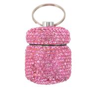 VALICLUD Boîte à Pilules Fermeture Hermétique Compacte en Aluminium avec Cristaux Étincelants, Design Vintage Porte-clés, pour Organiser les Remèdes Quotidiens en Extérieur Poche