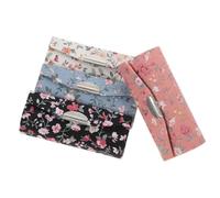 VALICLUD Boîte à Rouge à Lèvres Brodée En Tissu 4 Pièces Petites Fleurs Noir Blanc Bleu Rose Rangement Maquillage Organisateur Pour Accessoires Cosmétiques