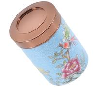 VALICLUD Boîte à Thé En Céramique Mini Pot Hermétique Pot En Porcelaine Compact Bleu Ciel Conservation Du Thé Pour Usage Domestique Rangement Sucre Et Friandises Cuisine