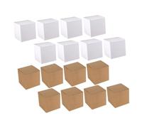 VALICLUD Boîte Carrée En Papier Kraft 20 Pièces 10x10x10 Cm Boîtes D'emballage Kraft Recyclables Pour Bonbons Gâteaux Présents Artisanaux Décoratifs