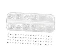 VALICLUD Boîte de 12 Compartiments Perles Métal pour Nail Art, Décoration Manucure Diy, Breloques Acier Mix Taille, Accessoires Tendances pour Filles, Soirées et Fêtes