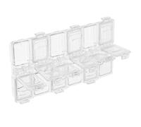 VALICLUD Boîte De Diamants Pour Nail Art Compartiment Organisateurs Petit Clou Perles Boîtes De Rangement Avec Couvercles Charme Strass Divisé Simple Transparent Acrylique