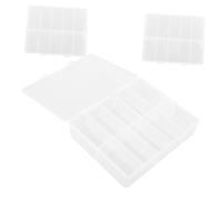 VALICLUD Boîte de Faux Ongles Transparente 3 Pièces 500 Capsules Rangement Nail Art Polypropylène Empilable pour Manucure et Accessoires de Beauté Style