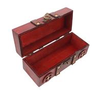 VALICLUD Boîte de Rangement Bois Rétro avec Couvercle Charnière et Loquet Coffre Vintage Décoratif pour Bijoux Objets Précieux et Créations Organiseur Robuste Style Coffre Au Trésor Antique