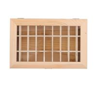 VALICLUD Boîte de Rangement en Bois Massif pour Spécimens Minéraux et Cristaux Couvercle Transparent Compartiments Séparés Coffret Éducatif pour Matériel Géologie Vitrine pour