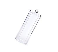 VALICLUD Boîte de Rangement Transparente 7x7x19 Cm et Disques Démaquillants en Rigide, Porte-écouvillon Pratique, pour Maison et Voyages, Organisateur Cosmétique Compact