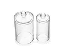 VALICLUD Boîte de Rangement Transparente Acrylique pour Coton Démaquillant Organiseur Compact avec Couvercle Distributeur Pratique pour Coton Tiges