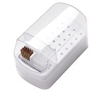 VALICLUD Boîte De Rangement Transparente Pour Forets à Ongles Avec Emplacements Pour Stockage Des Accessoires De Manucure Pratique Nail Art