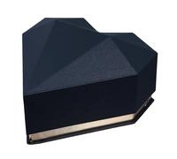 VALICLUD Boîte Présent en Carton Rigide 24X24X14 CM Forme Cœur Noire Coffret Saint-Valentin pour Fleurs Éternelles Boîte à Fleurs Vide Support de Rangement Décoratif pour Présents