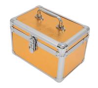 VALICLUD Boîte Trousse De Pédicure Organisateur De Maquillage Mallette De Rangement pour Pédicure Portable Organisateur De Pinceaux De Maquillage Poignée Cadre en Aluminium Doré