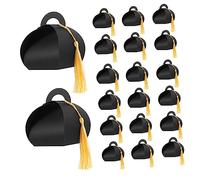 VALICLUD Boîtes De 50 Pièces Boîte de chapeau de docteur salutation casquettes de graduation pour la décoration coffrets bonbonnière étui à bonbons délicat