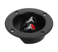 VALICLUD Boîtier de Caisson de Basse Voiture en Bois Bornier Rond Double, Bornes de Connexion Universelles pour Haut-parleurs, Accessoires de Liaison Audio Résistants et Compatibles