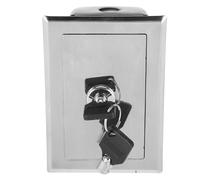 VALICLUD Boîtier de Commande pour Volet Roulant Électrique, Boîte D’Interface Vide en Métal, Interrupteur à Bouton-Poussoir Momentané, avec 2 Clés, Verrou de Sécurité pour Porte de Garage,