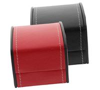 VALICLUD Boîtier De Montre Portable en Cuir PU, Boîte à Montre Rétro 2 Pièces, Rangement Sécurisé pour Hommes, Étui De Voyage Léger Antichoc, Coffret De Présentation Décoratif