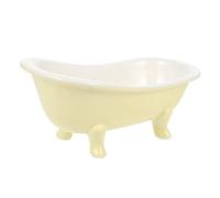 VALICLUD Bol à Dessert Céramique Forme de Bol à Yaourt Adorable pour Glaces Fruits et Salades Vaisselle Multi Usage Jaune Mat