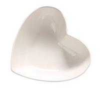 VALICLUD Bol En Céramique De Cœur 15 Cm Blanc Pur, Plat à Fruits Et Salade, Stable Antidérapant, Vaisselle Cuisine Polyvalente Pour Repas Et Apéritifs,