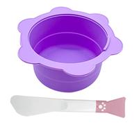 VALICLUD Bol en Silicone Pliable pour Masque 2 Pièces Creuset à Cire Antiadhésif Outil de Mélange Pratique pour Épilation et Fabrication de Masques DIY