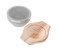 VALICLUD Bol Pierre avec Socle pour Cuisine Coréenne Résistant Au Feu Maintien Chaleur Bol pour Soupe Riz et Plats Mijotés Support de Protection pour Table Usage Domestique et Cadeau