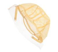 VALICLUD Bonnet De Postiche En Maille Nylon Élastique Beige, Taille Unique, Filet En Dentelle Frontale Invisible, Bonnet Extensible Pour Femme, Adapté Fabrication Perruques, Accessoire Coiffure